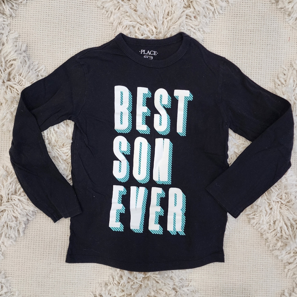 🚨 Children's Place boys Med=7/8 long-sleeved "Best Son Ever" tshirt